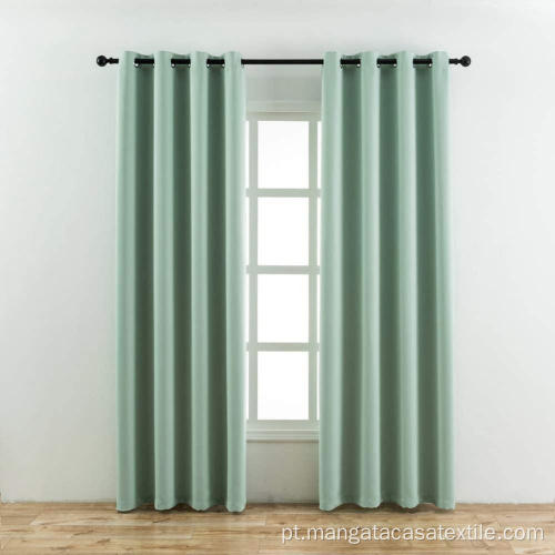 Cortinas de blecaute verde claro